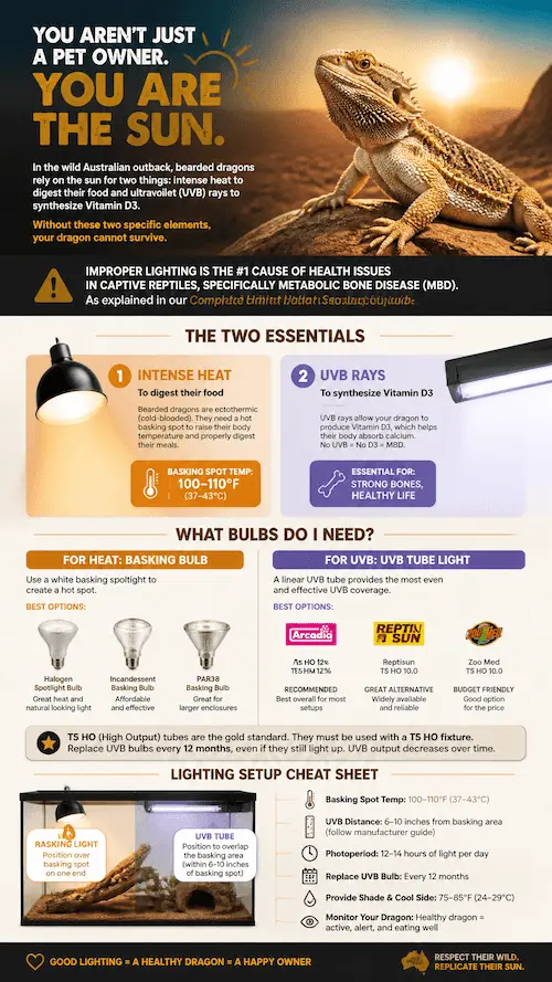 Bearded Dragon Lighting and Heat Guide UVB